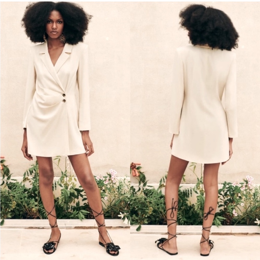 Office Career Holiday Zara blazer, dress double breasted extra small size 0